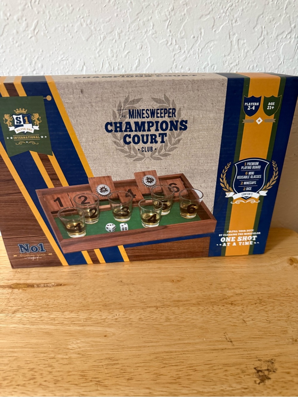 Minesweeper Champions Court Club Drinking Game - Blue & Yellow